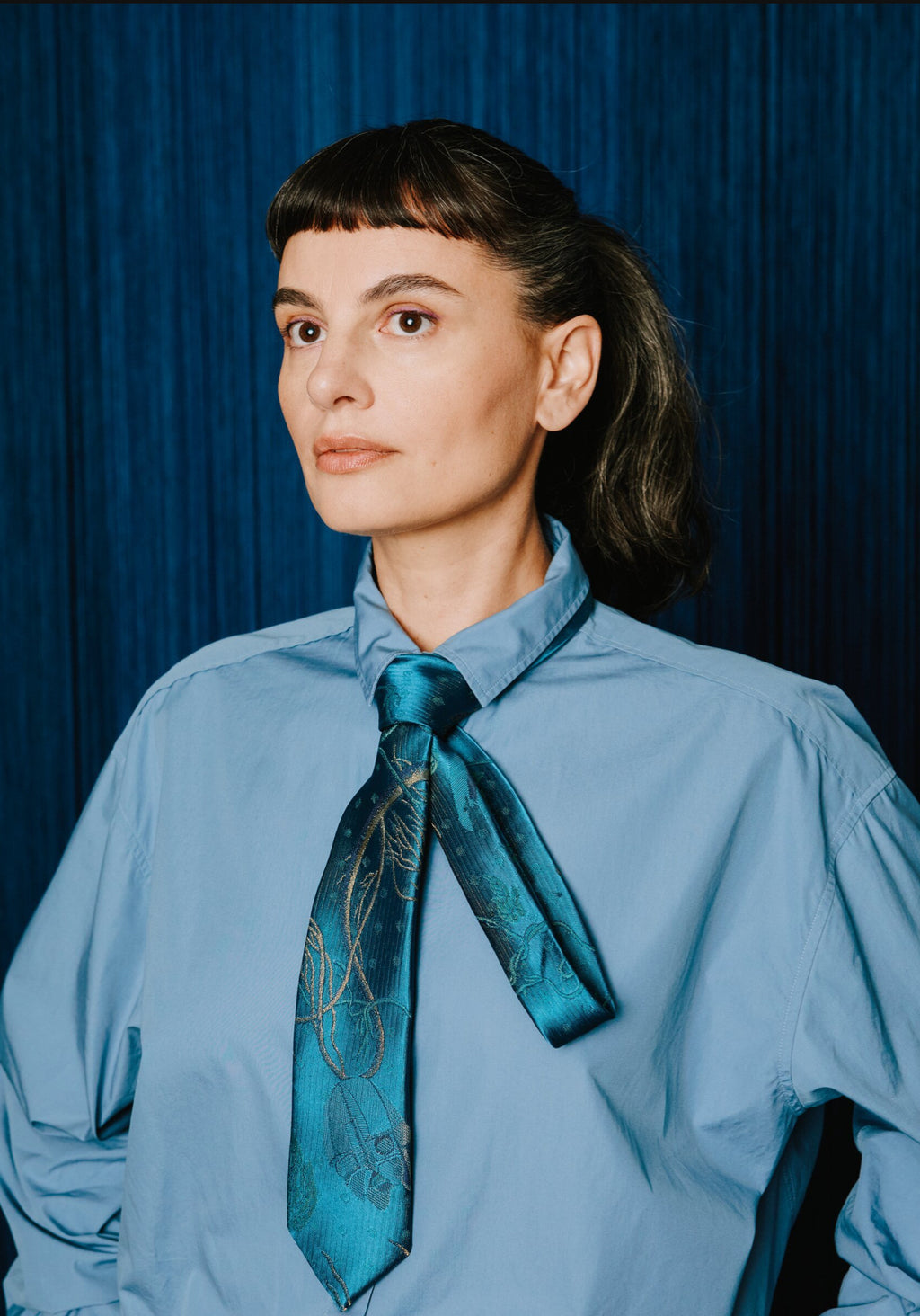 Brocade New Ties - PETROLEUM