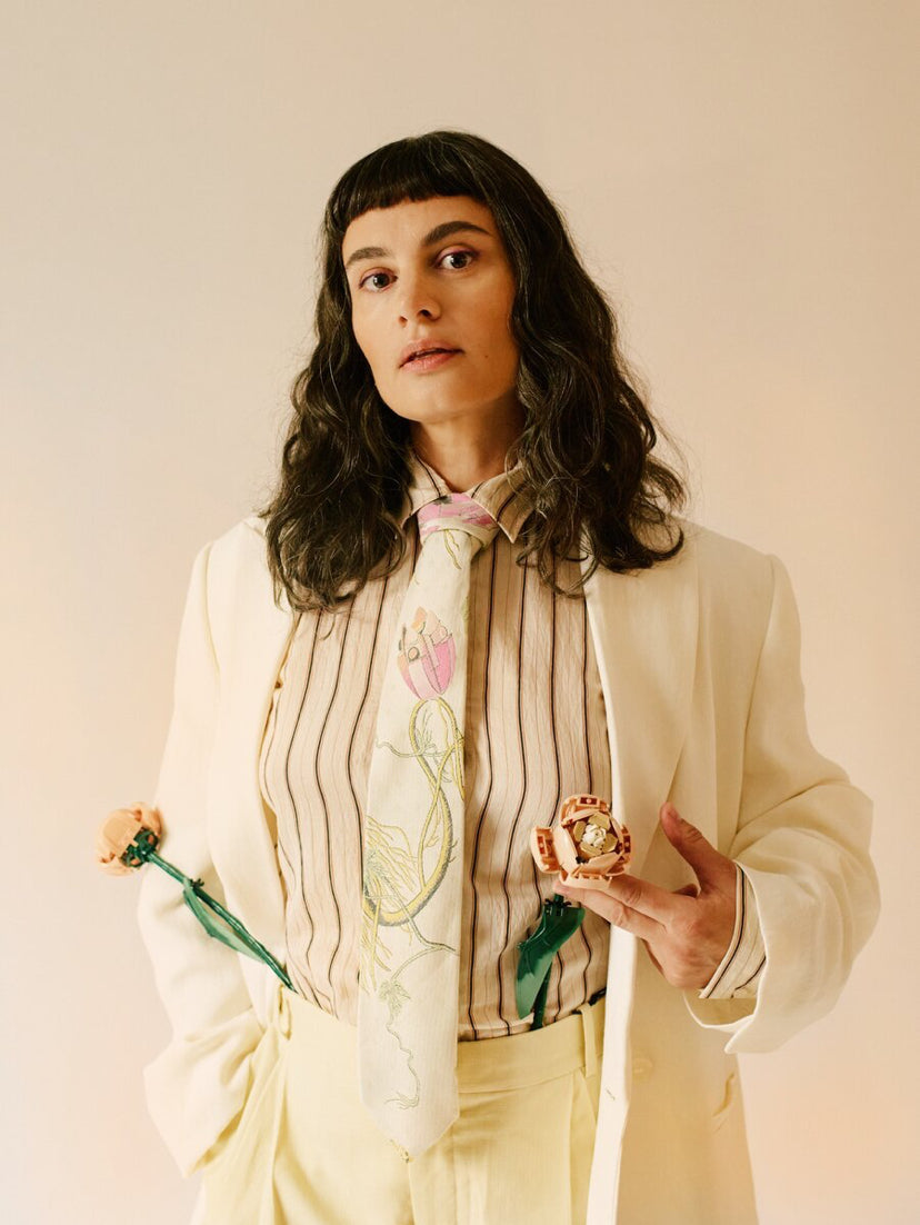 Brocade New Ties - WHITE