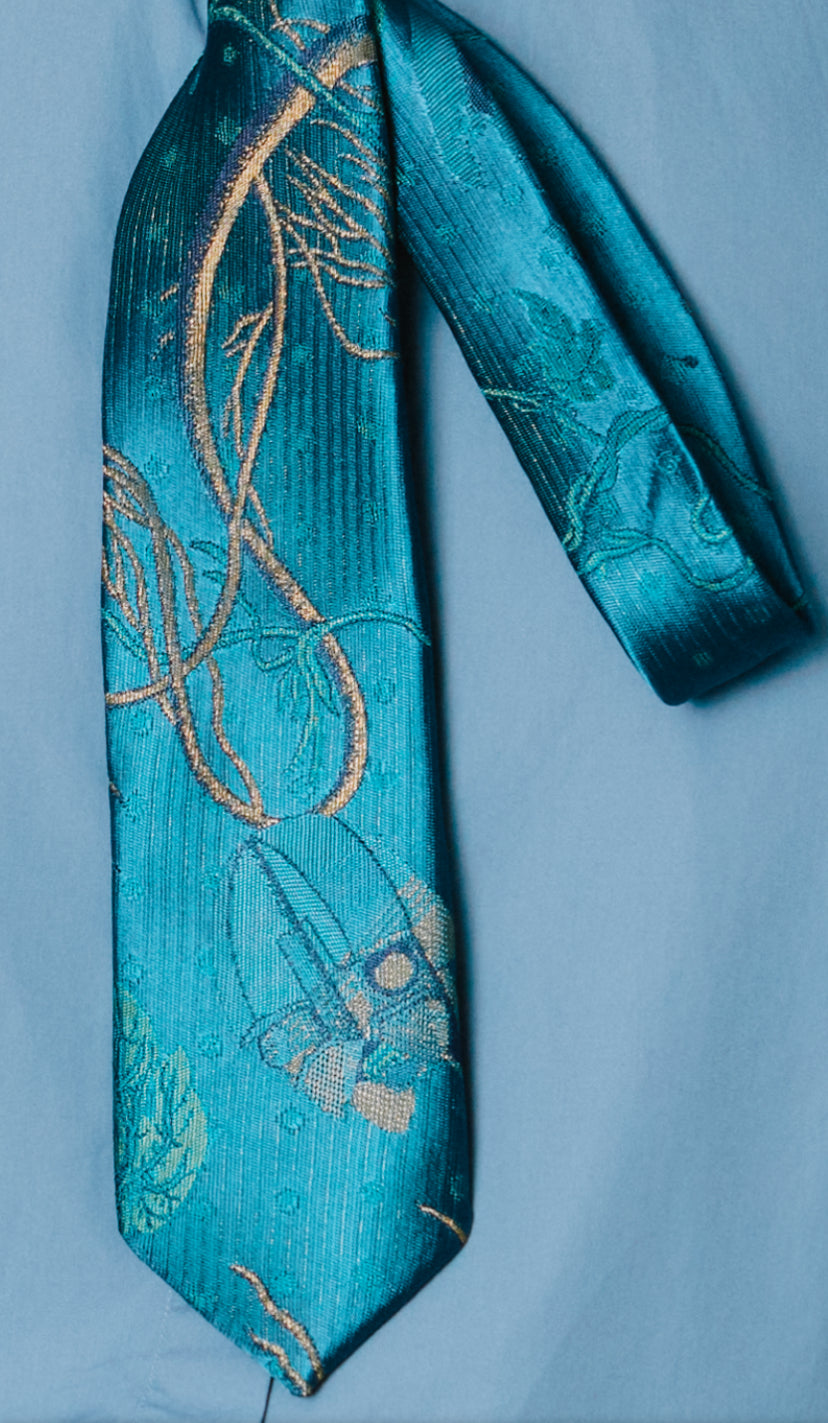 Brocade New Ties - PETROLEUM