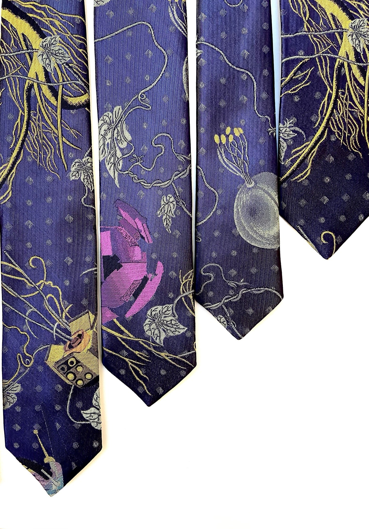 Brocade New Ties - MIDNIGHT BLUE