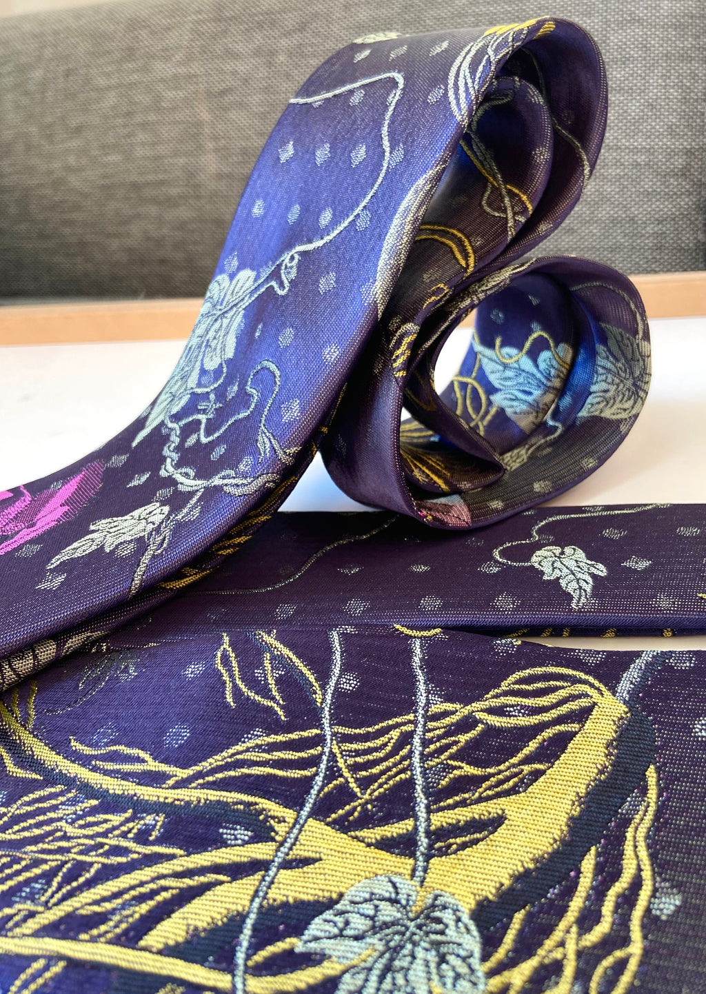 Brocade New Ties - MIDNIGHT BLUE