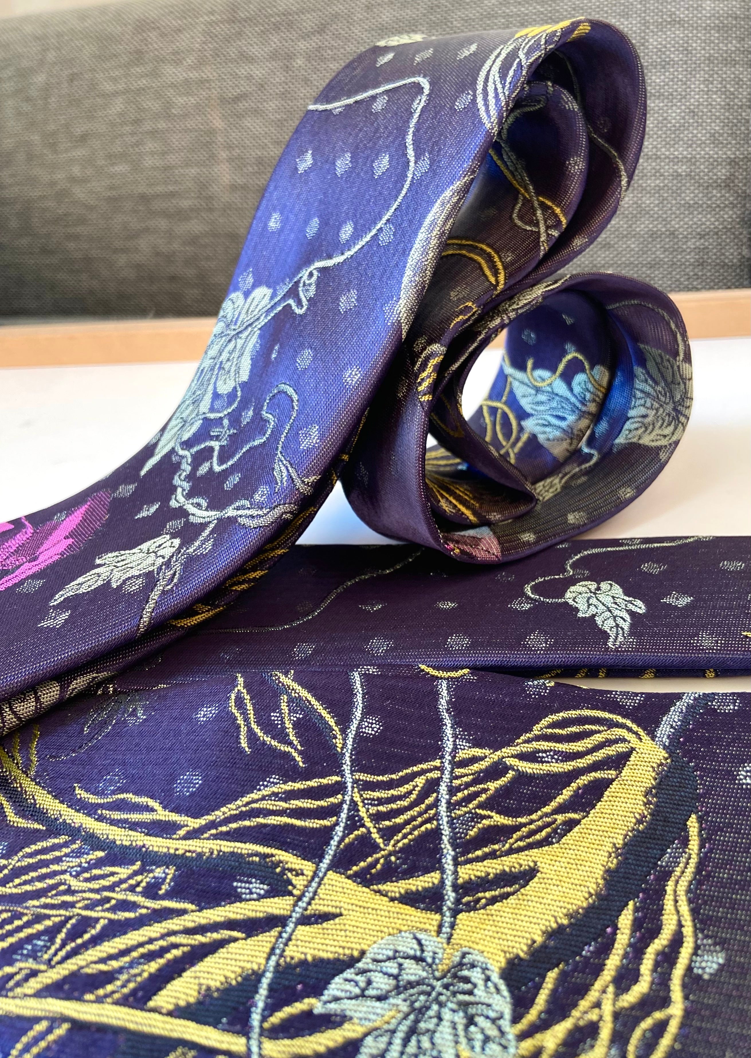 Brocade New Ties - MIDNIGHT BLUE