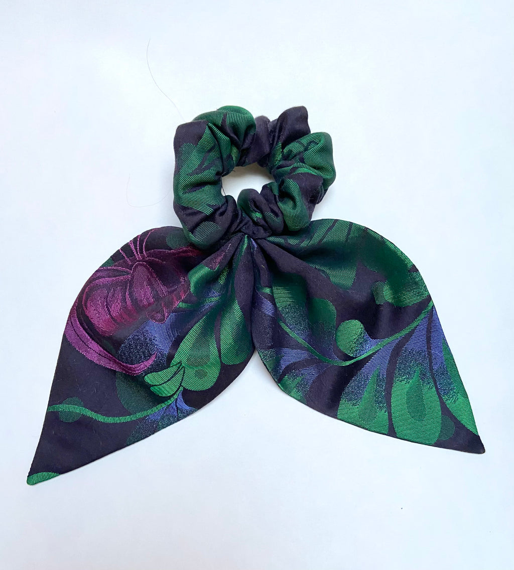 Brocade bow scrunchie big