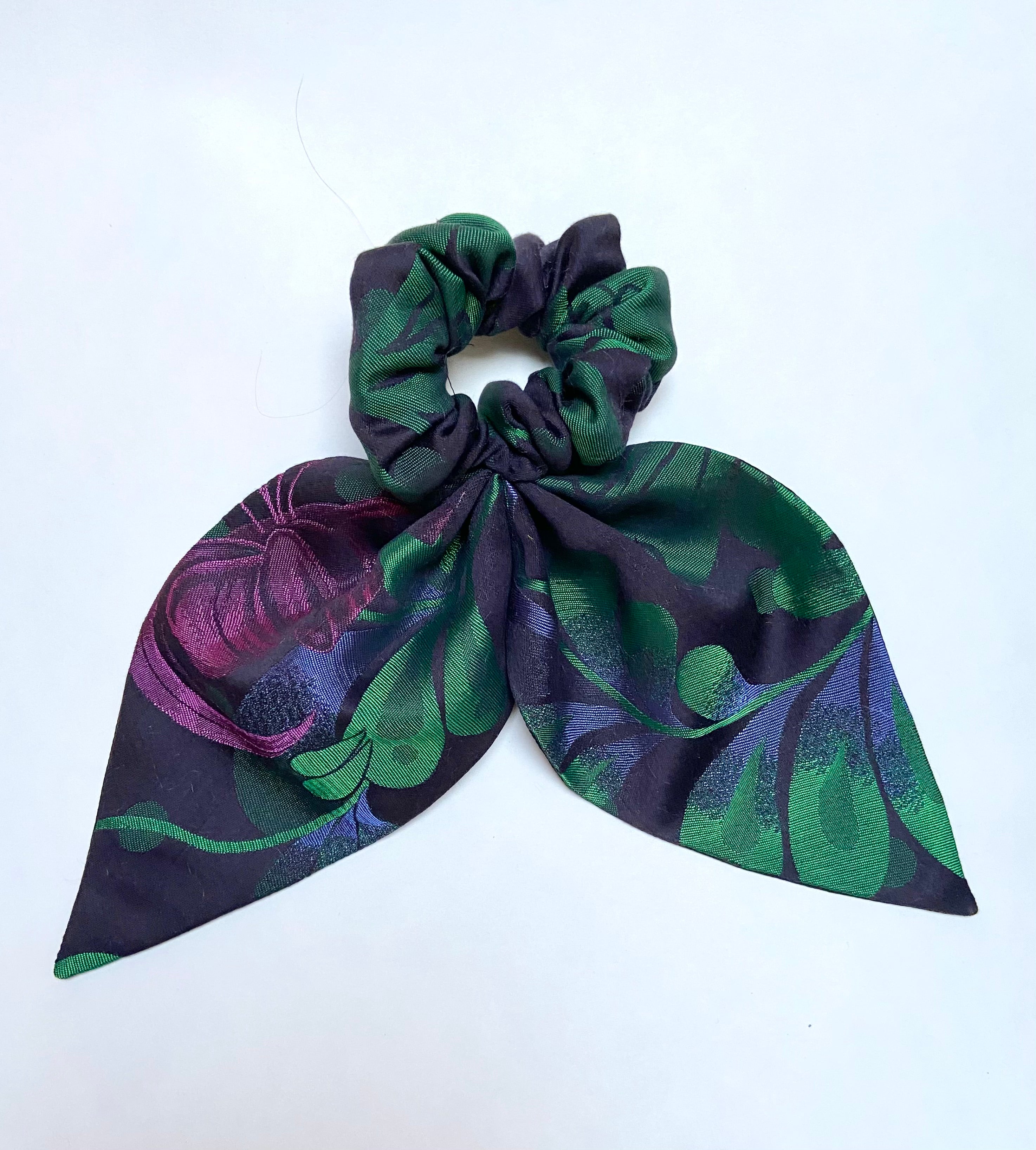 Brocade bow scrunchie big