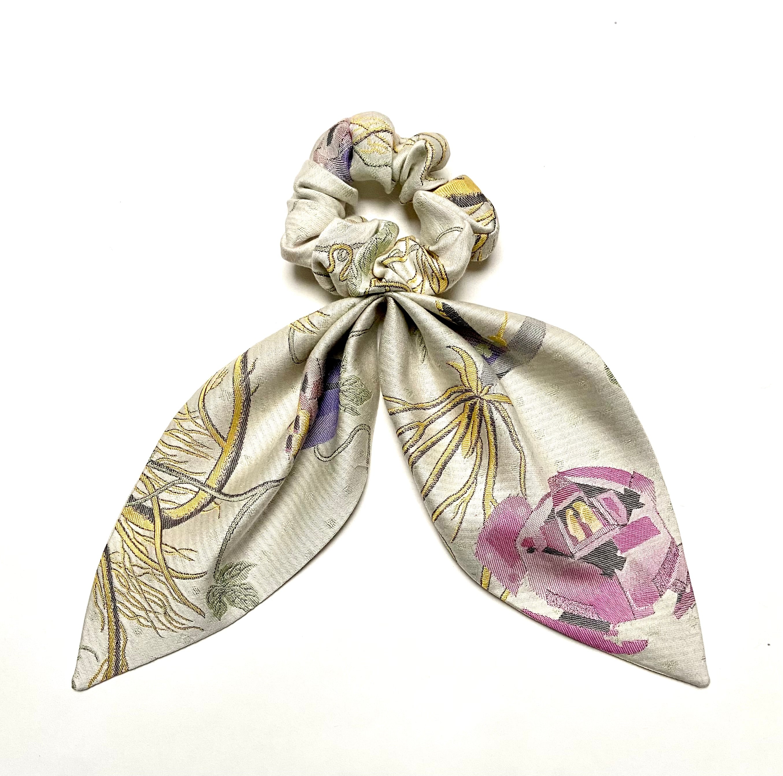 Brocade bow scrunchie big